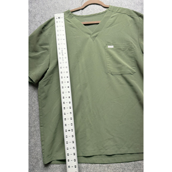 FIGS Leon Scrub Top Shirt Mens 2XL Green V Neck Technical Collection Pocket - Picture 4 of 12